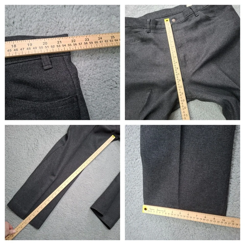 Vintage Levis 517 Bootcut Pants Dacron Polyester Black Gold Label Mens 44x32 USA